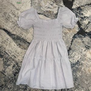 grey striped north end dress